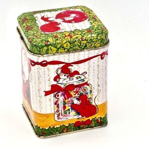 Vintage Jasco Christmas Mice Metal Tin Wicks ‘N Tins